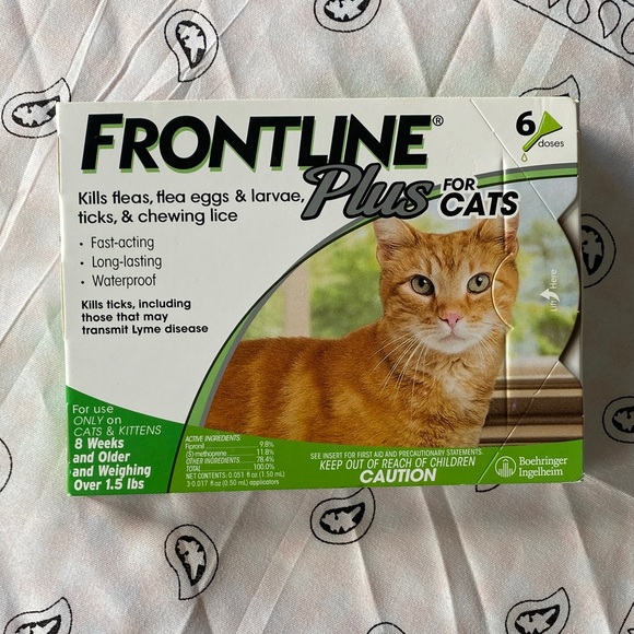 Frontline Plus Flea & Tick for Cats (>1.5 lb), 6 Doses - Picture 1 of 13